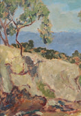 Load image into Gallery viewer, Mid Century Original Coastal Oil Painting From Sweden
