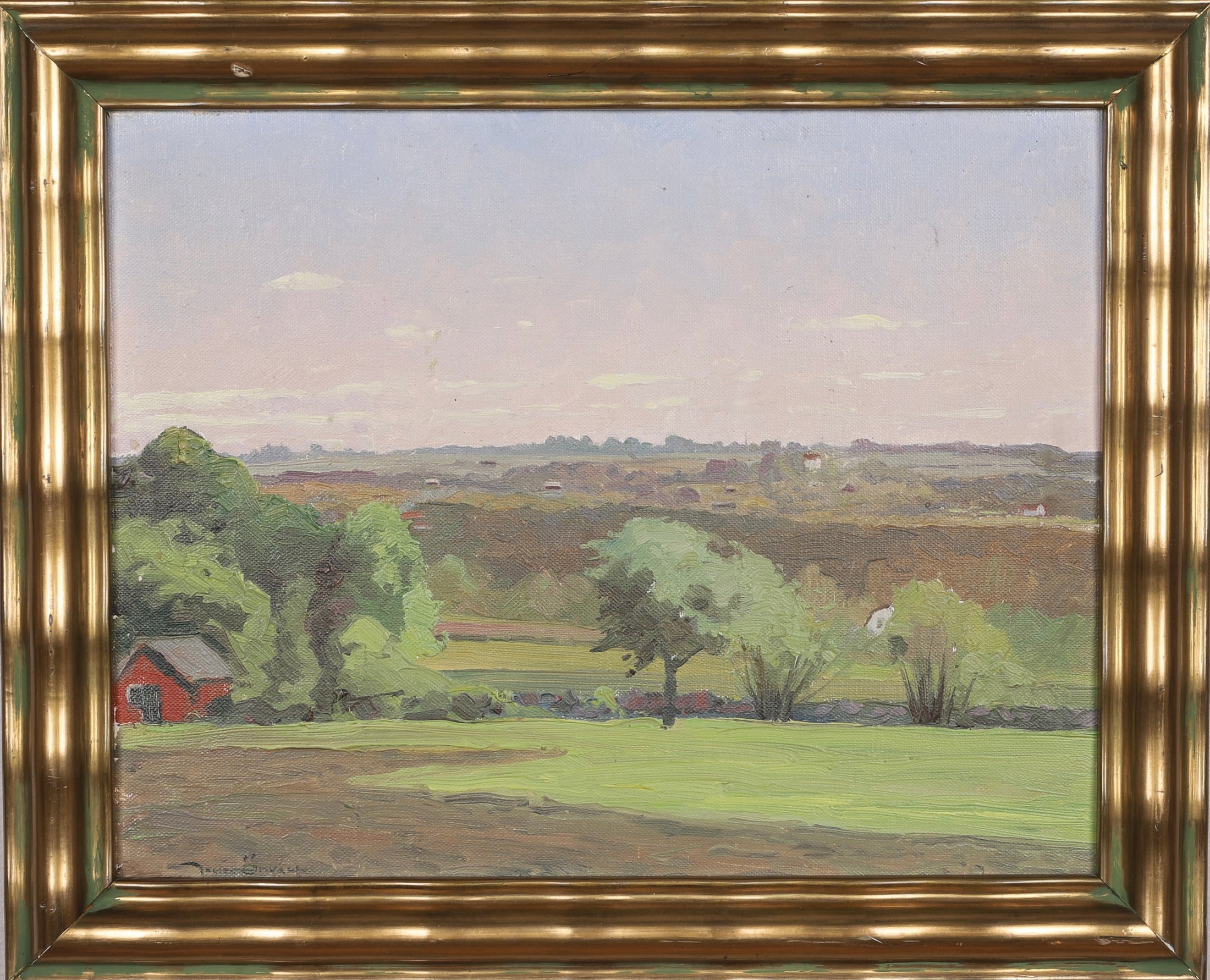 Original Vintage Art Room Mid Century Oil Painting from Sweden