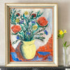 Vintage Mid Century Still Life Floral Oil Painting from Sweden