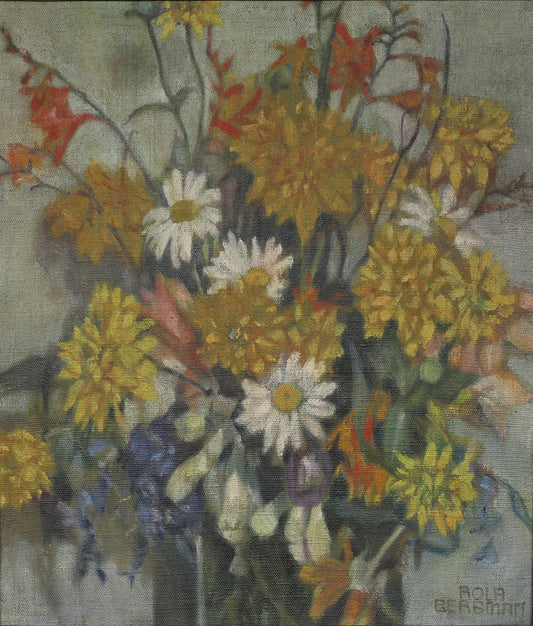 Original Vintage Still Life Oil Painting from Sweden