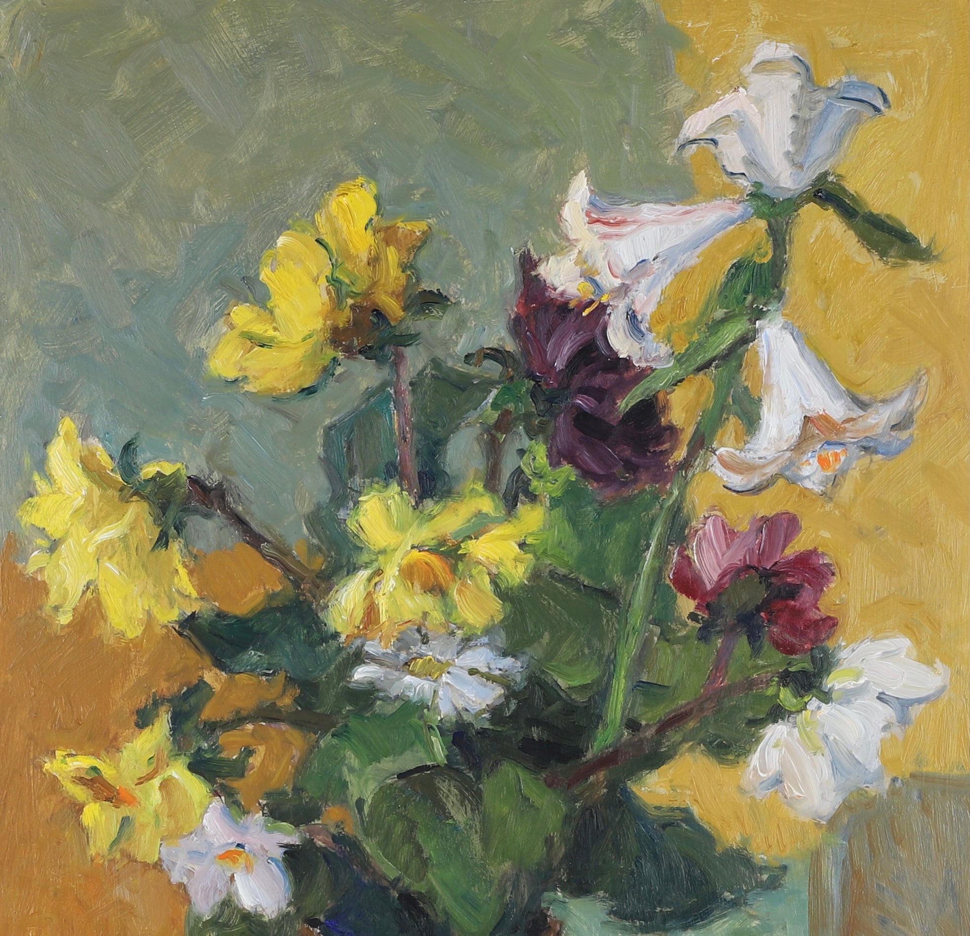 Original Oil Painting Vintage Still Life By G Berlin Sweden