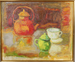 Striking Mid Century Still Life Oil Painting A Eres Sweden