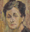 Original Portrait Oil Painting Mid Century By E Brandt Sweden