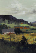 Load image into Gallery viewer, Mid Century Vintage Landscape Oil Painting by T Ahlm From Sweden
