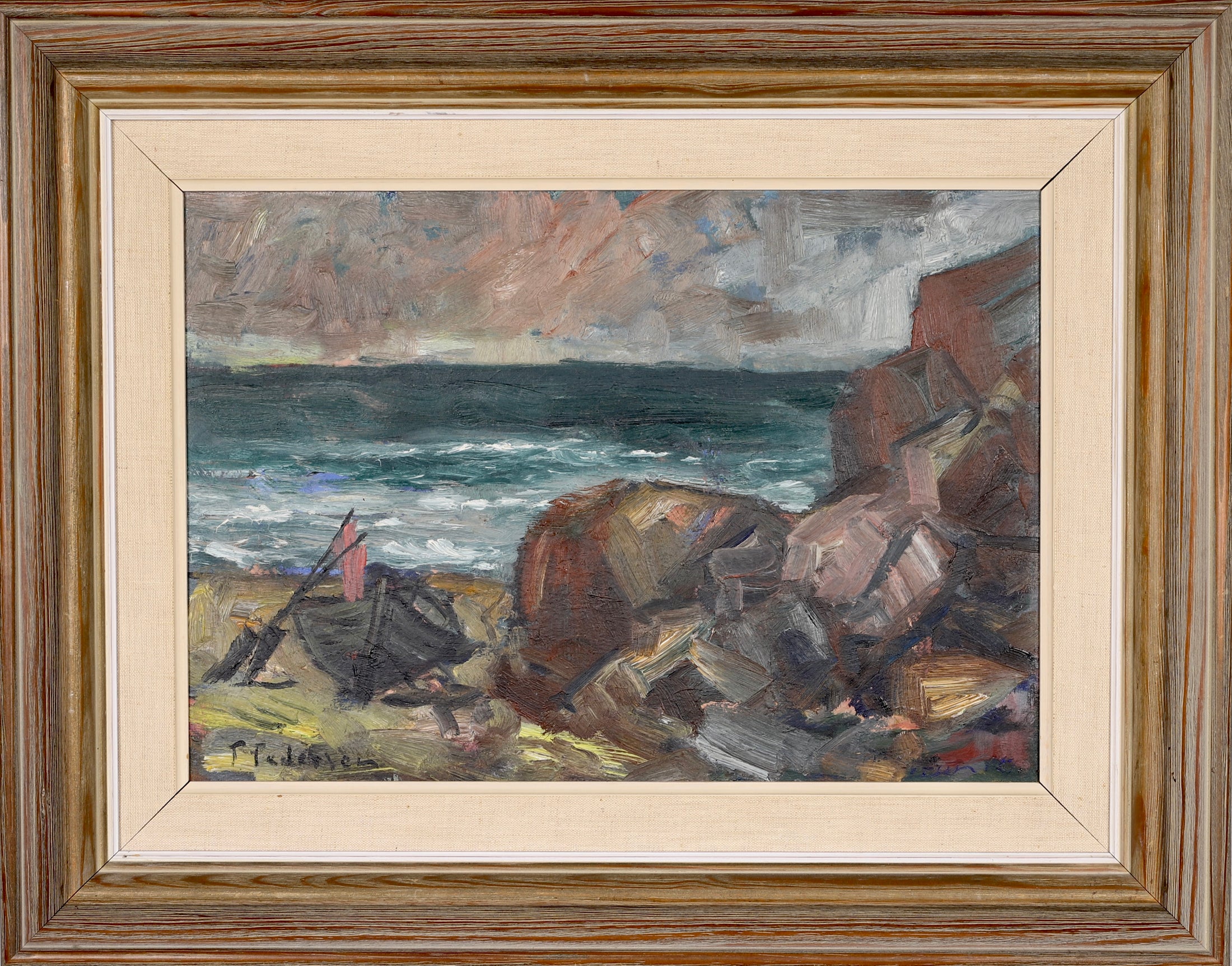 Mid Century Vintage Oil Painting From Sweden Vintage Art Room