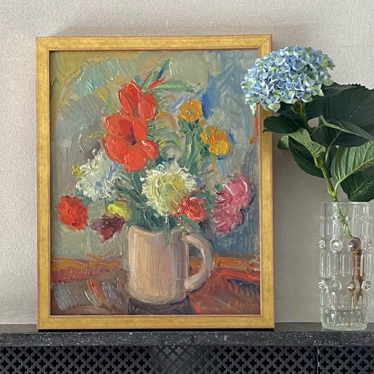 Original Oil Painting Vintage Mid Century By G Berlin Sweden