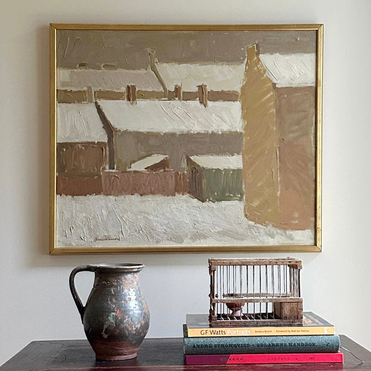 Vintage Art Original Landscape Oil Painting by S Nilsson From Sweden