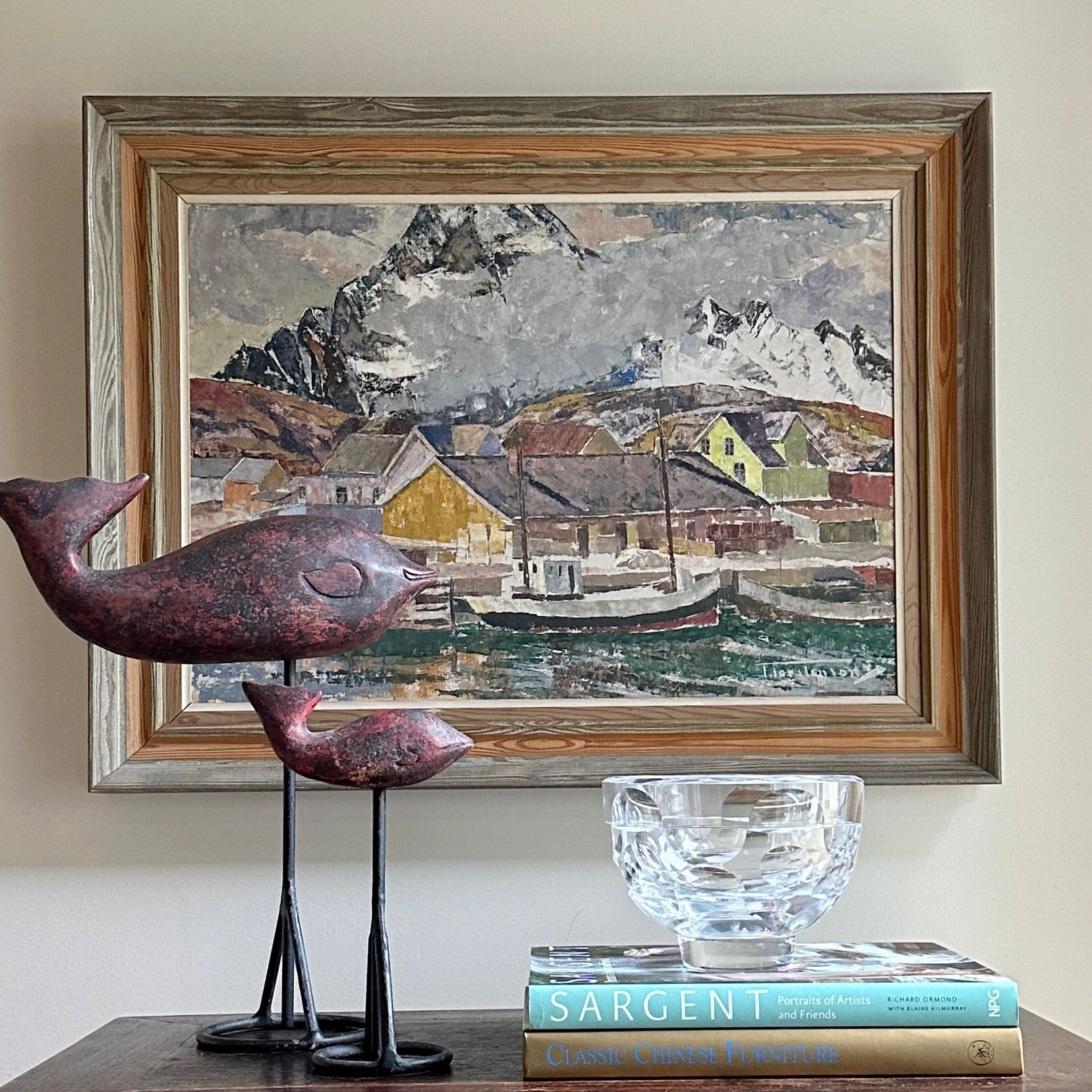 Mid Century Oil Painting By T Torstensson From Sweden