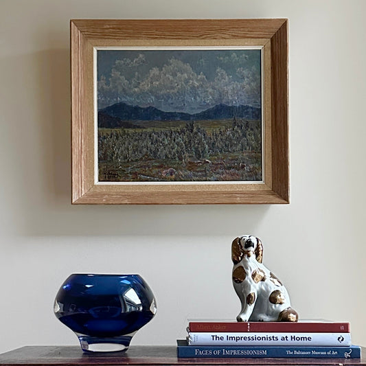 Vintage Art Original Landscape Oil Painting From Sweden