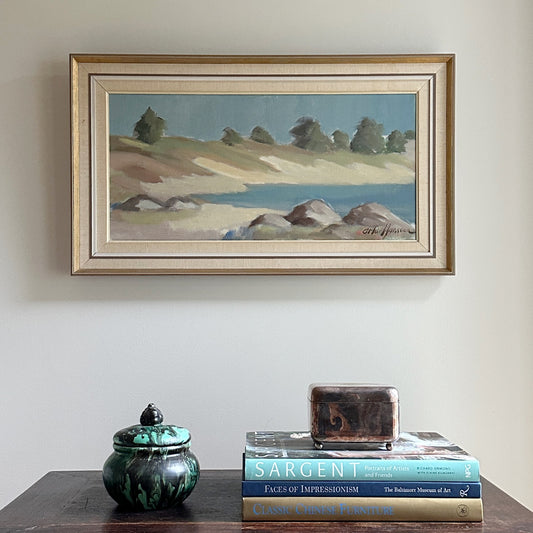 Vintage Art Original Landscape Oil Painting From Sweden A Hansson