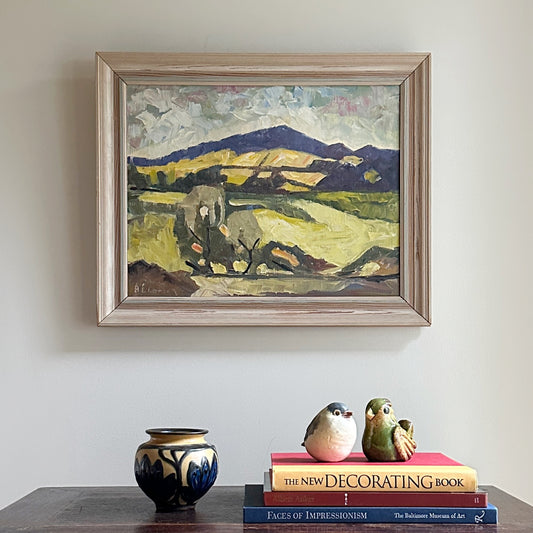 Mid Century Original Oil Painting from Sweden By A L Larsen