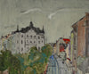 Mid Century Original Parisian Cityscape Oil Painting From Sweden