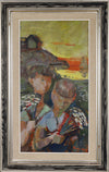 Original Vintage Portrait Oil Painting From Sweden by Wahlberg