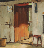 Mid Century Interior Oil Painting From Sweden By VO Schnach