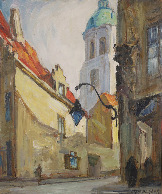 Vintage Framed Original Oil Painting by K Norman From Sweden