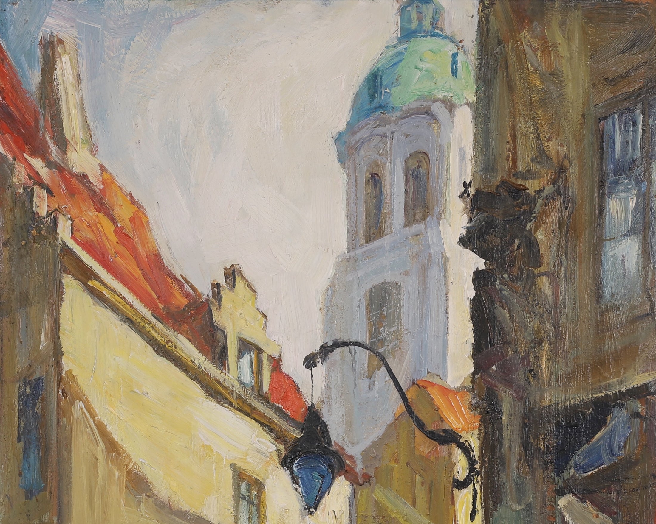 Vintage Framed Original Oil Painting by K Norman From Sweden