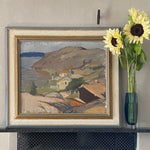 Mid Century Original Coastal Oil Painting From Sweden