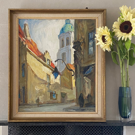 Vintage Framed Original Oil Painting by K Norman From Sweden