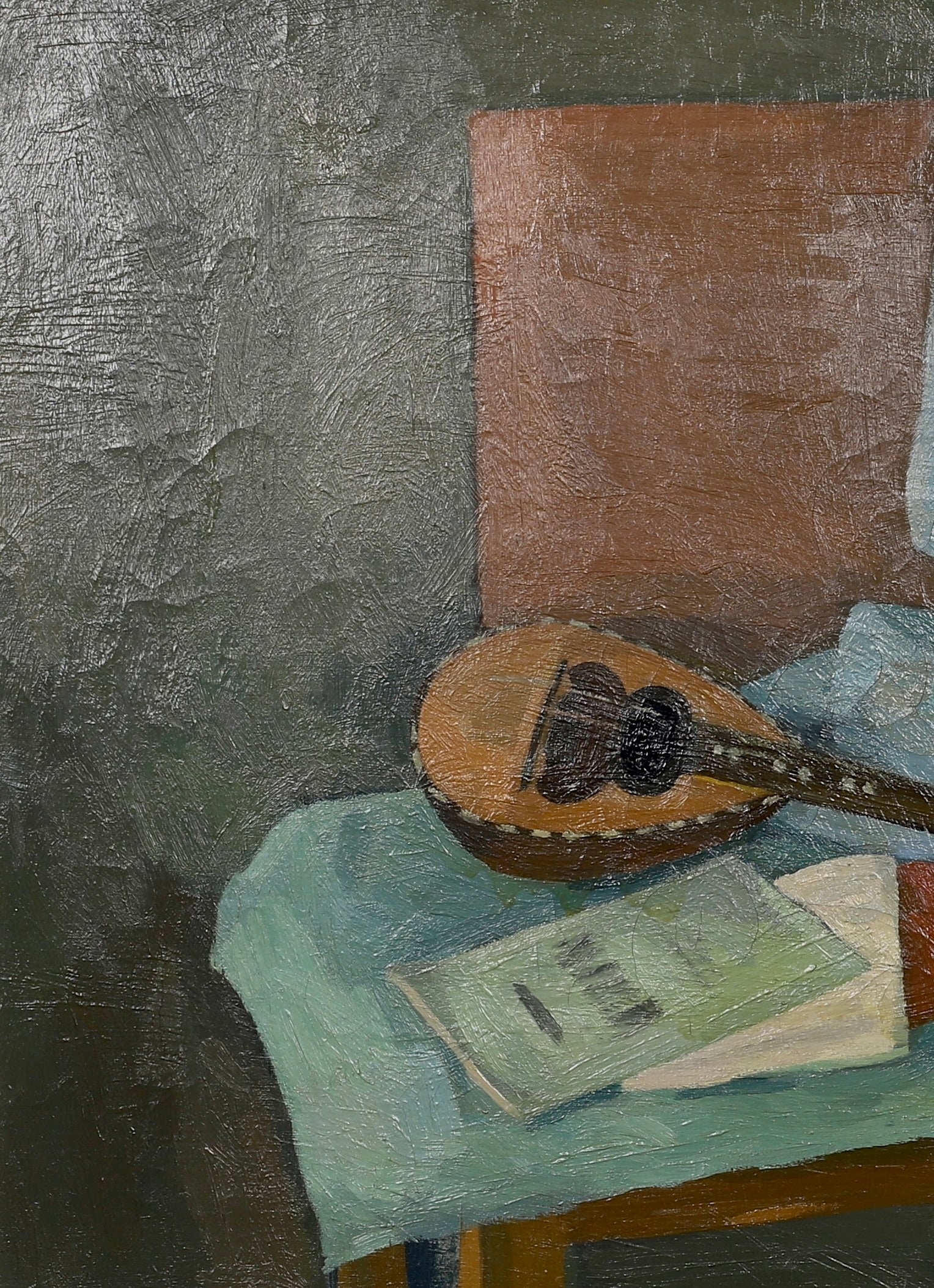 Vintage Art Room Mid Century Still Life Oil Painting From Sweden