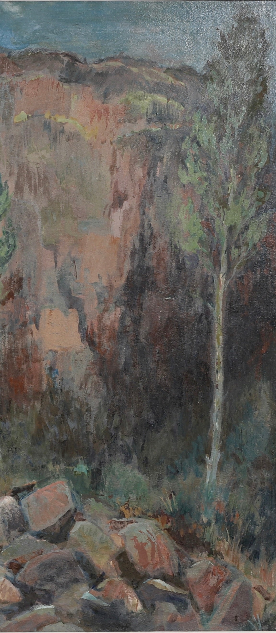 Mid Century Original Landscape Oil Painting From Sweden by A Lindman