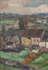 Mid Century Original Landscape Oil Painting By K Ohlsson Sweden 1935