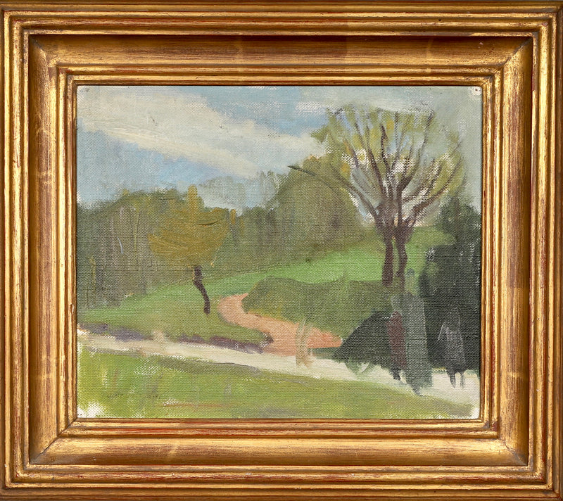 Swedish Vintage Art Original Landscape Oil Painting