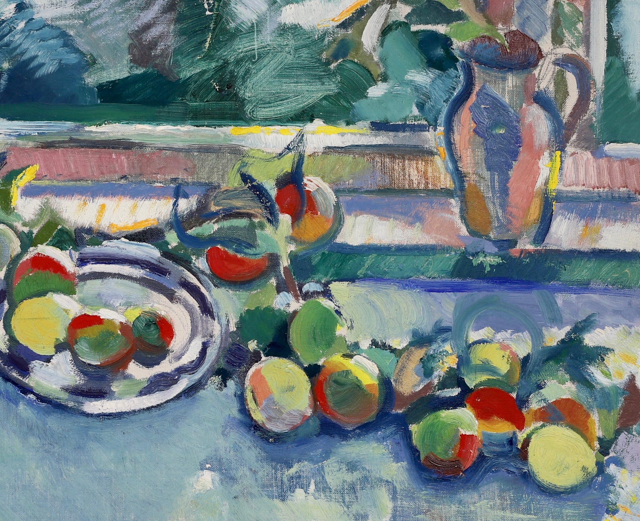 Swedish Vintage Art Still Life Oil Painting 1960