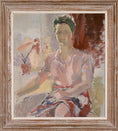 Load image into Gallery viewer, Swedish Vintage Portrait Oil Painting From Sweden By F Holmér
