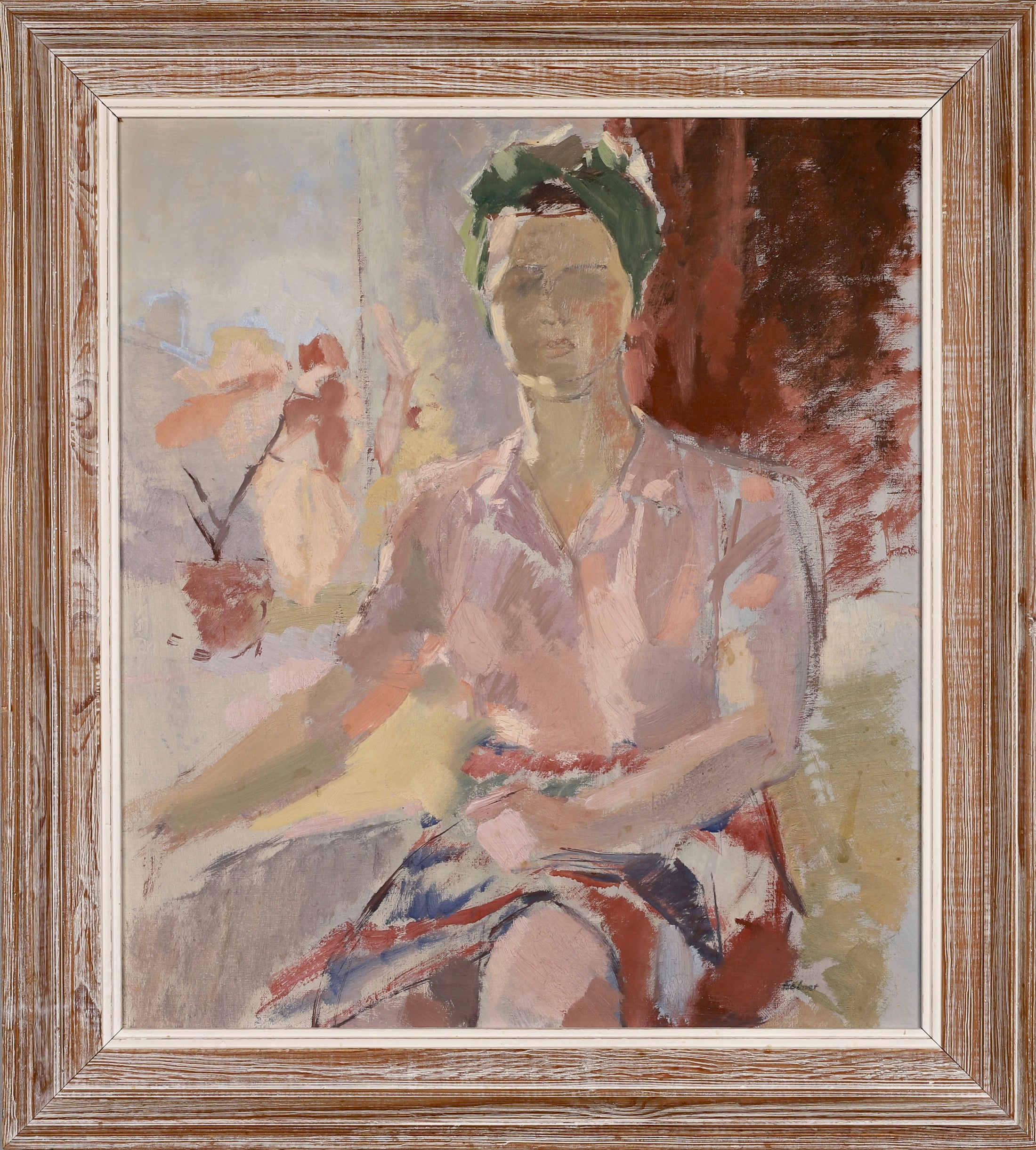 Swedish Vintage Portrait Oil Painting From Sweden By F Holmér