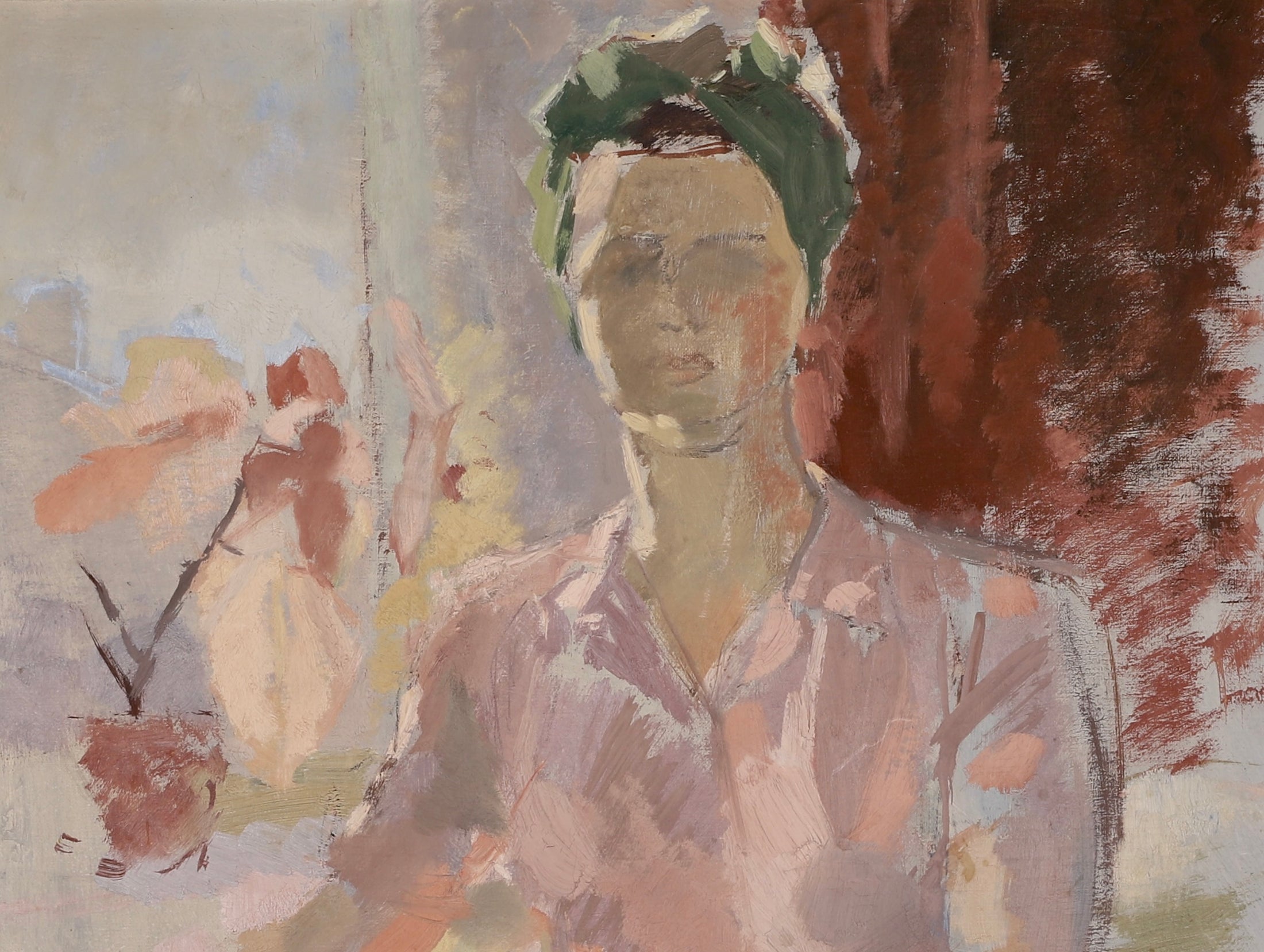 Swedish Vintage Portrait Oil Painting From Sweden By F Holmér