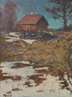 Mid Century Original Landscape Oil Painting From Sweden by F Pars