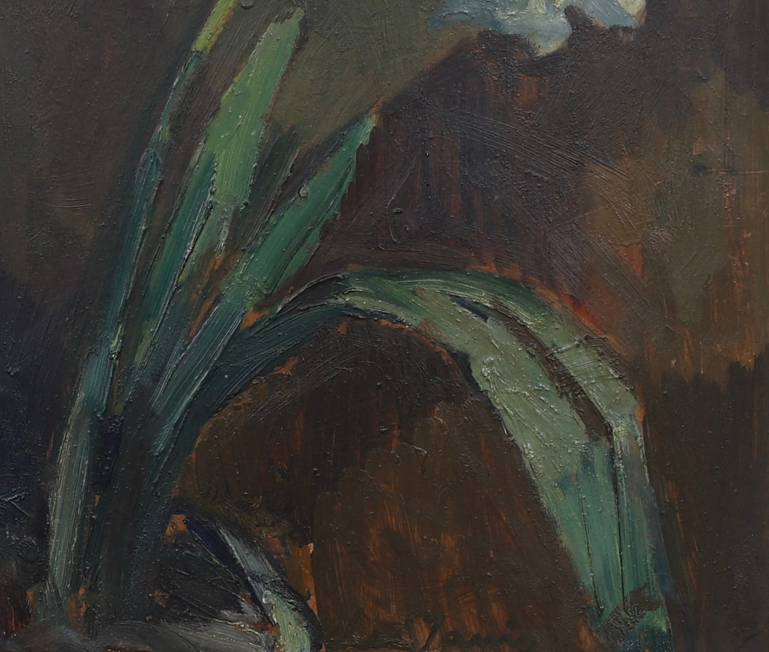 Vintage Mid Century Still Life Oil Painting By L Janis Sweden