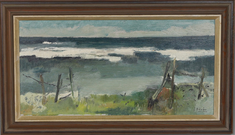 Vintage Seaside Oil Painting From Sweden by J Bören