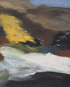 Mid Century Vintage Art Abstract Oil Painting From Sweden