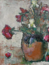 Vintage Mid Century Still Life Floral Oil Painting From Sweden