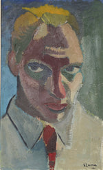 Swedish Vintage Portrait Oil Painting From Sweden By S Larsson 1956