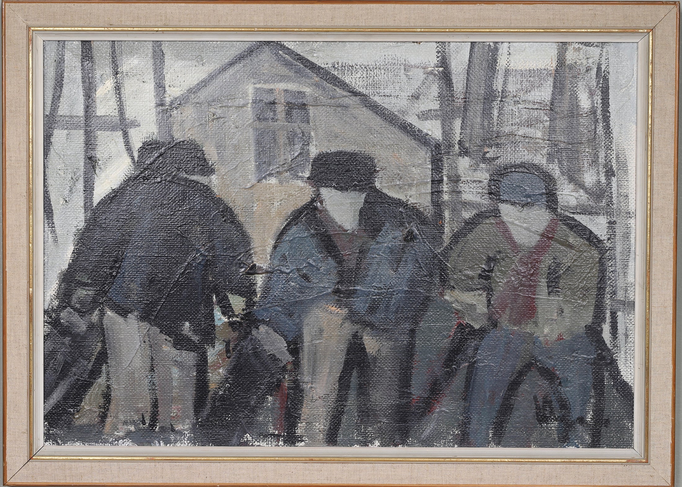Mid Century Original Oil Painting From Sweden by K Christensen