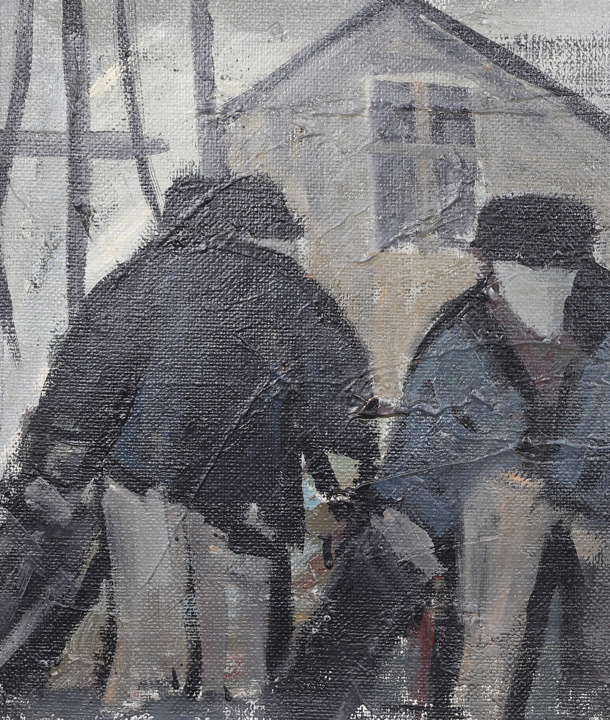 Mid Century Original Oil Painting From Sweden by K Christensen