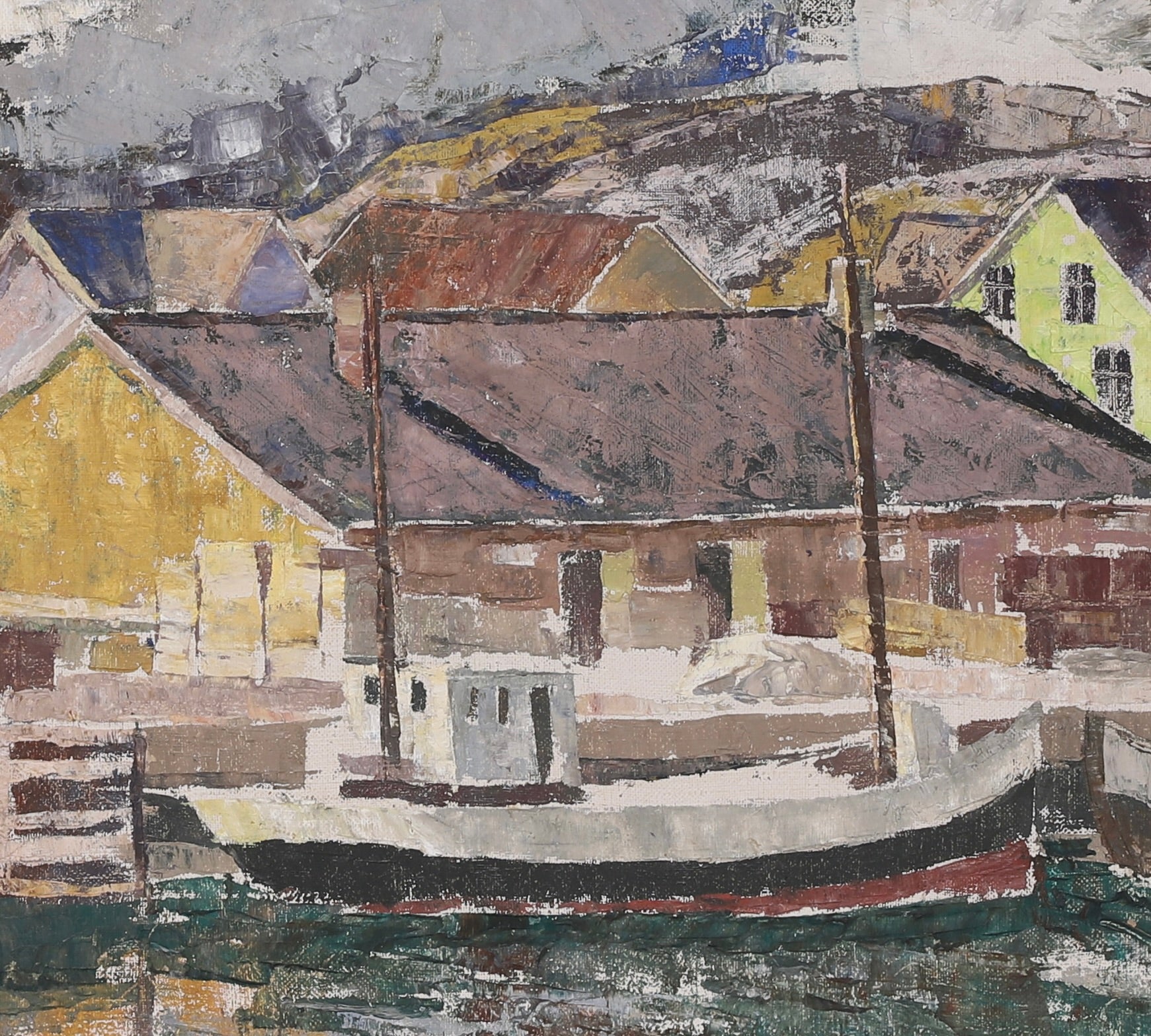 Mid Century Oil Painting By T Torstensson From Sweden