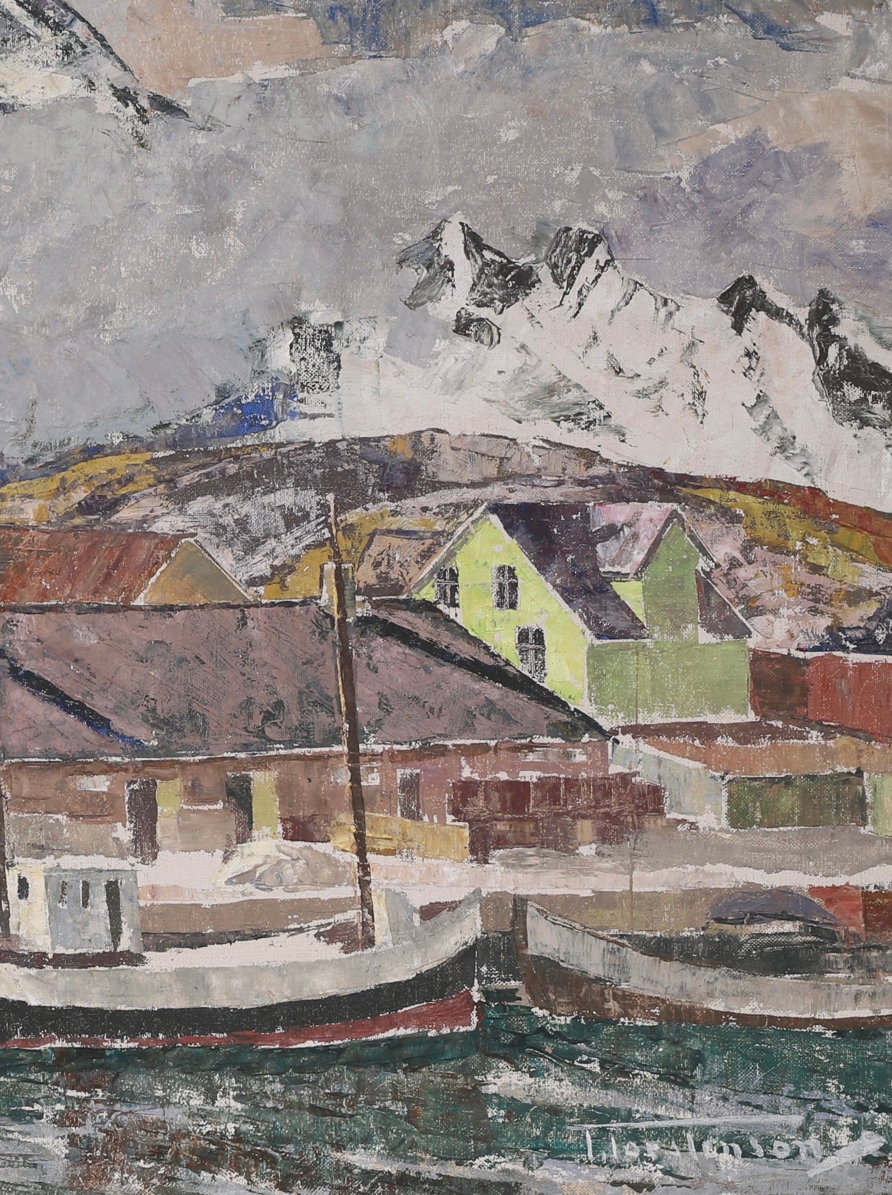 Mid Century Oil Painting By T Torstensson From Sweden