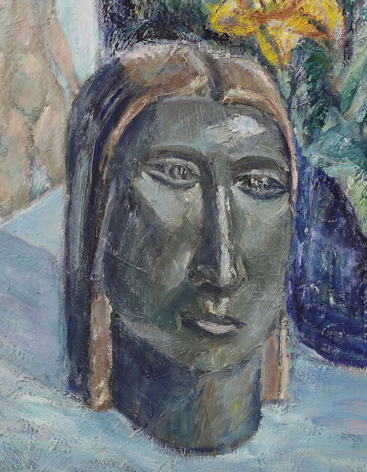 Mid Century Original Still Life Oil Painting From Sweden