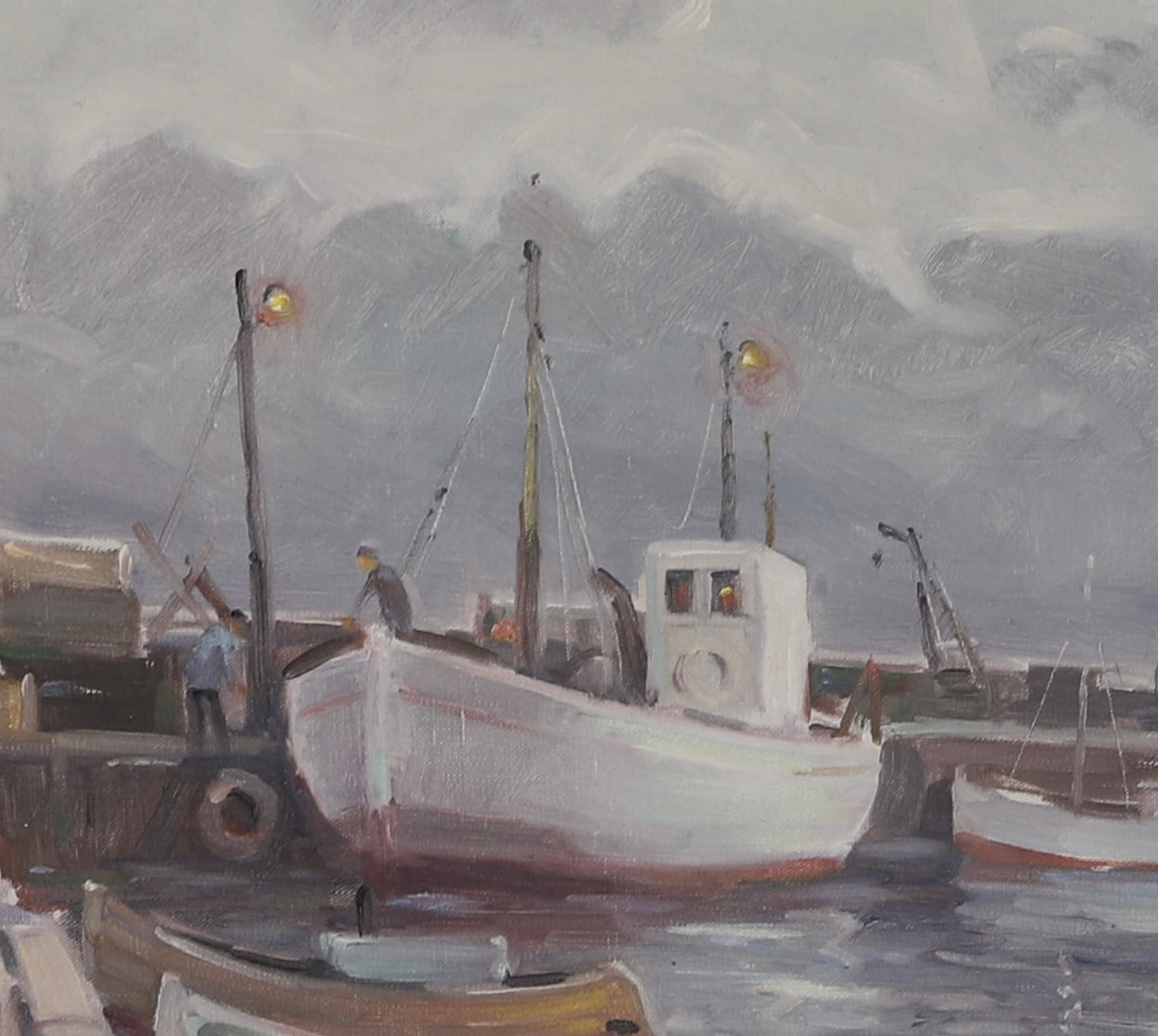 Mid Century Original Oil Painting From Sweden By E Skans