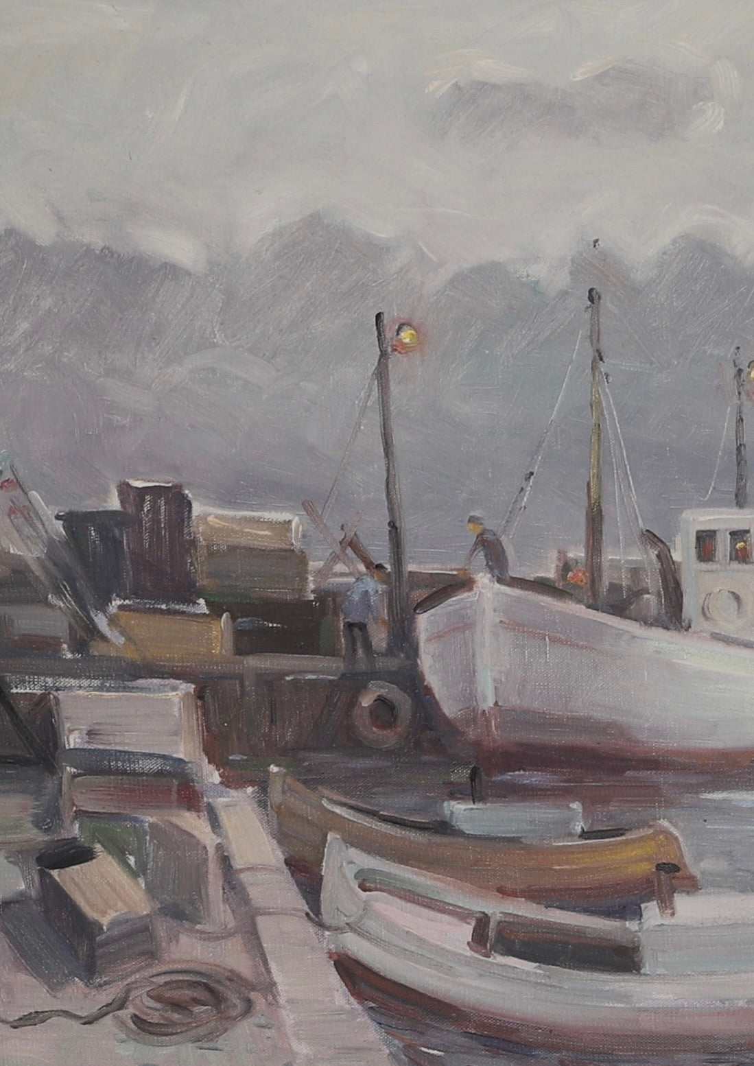 Mid Century Original Oil Painting From Sweden By E Skans