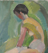 Original Vintage Mid Century Figure Oil Painting From Sweden 1956