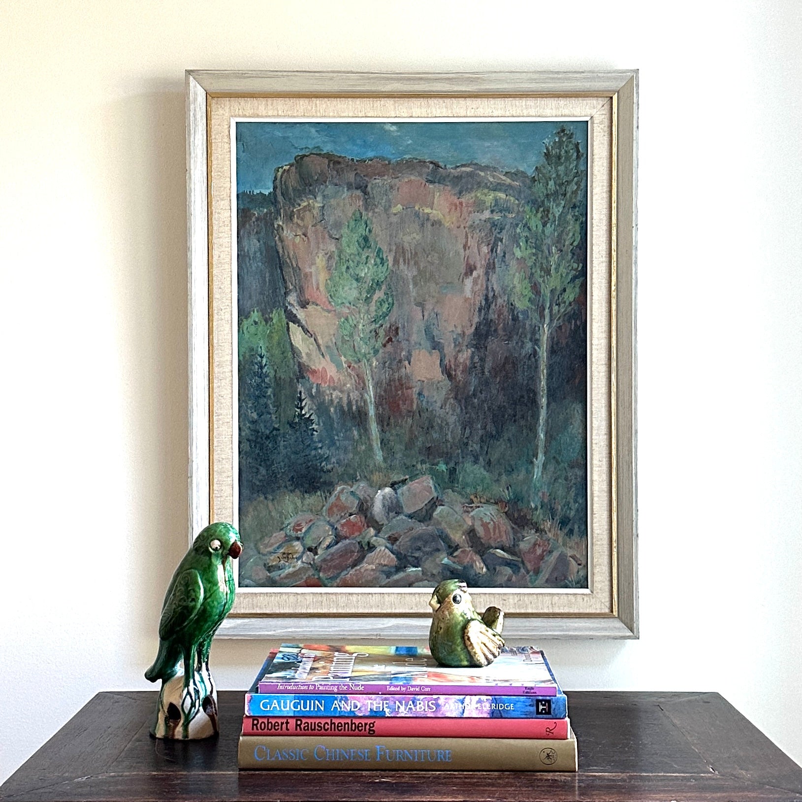 Mid Century Original Landscape Oil Painting From Sweden by A Lindman
