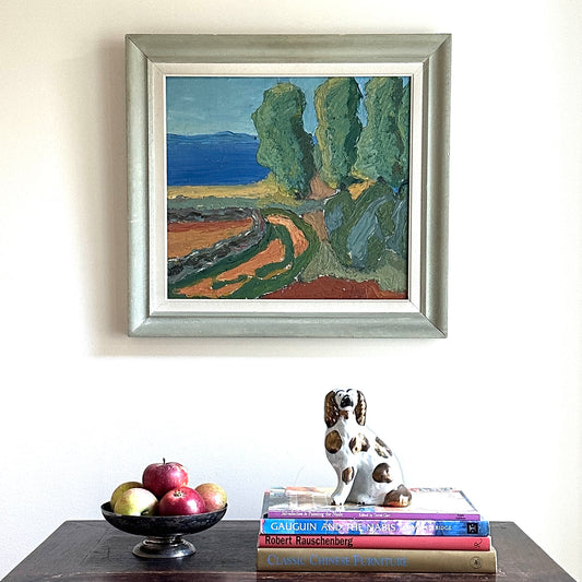 Vintage Art Original Landscape Oil Painting From Sweden by O Wickström