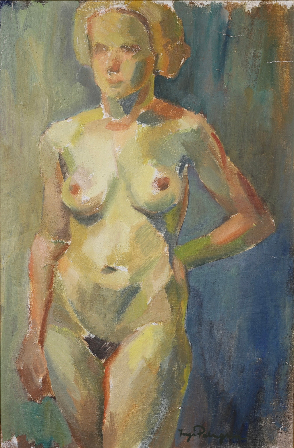 Original Vintage Figurative Oil Painting From Sweden I Palmgren