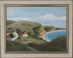 Mid Century Vintage Seascape Oil Painting From Sweden