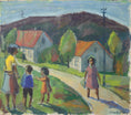 Load image into Gallery viewer, Vintage Art Room Mid Century Original Oil Painting from Sweden Wernheden
