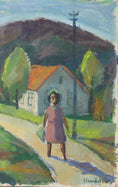 Load image into Gallery viewer, Vintage Art Room Mid Century Original Oil Painting from Sweden Wernheden
